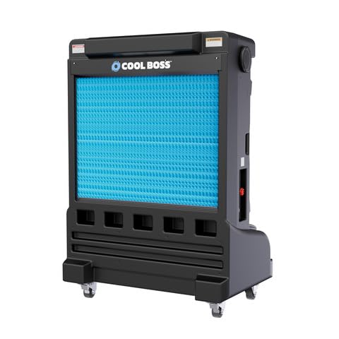 BendPak Cool Boss CoolBlast Evaporative Air Cooler, 80-Gallon Tank, 10,645 CFM, Covers 2,125 Sq. Ft., Remote Control, HDPE Housing, Built-in Timer, Indoor/Outdoor Use for Garage, Patio, Commercial - Image 8