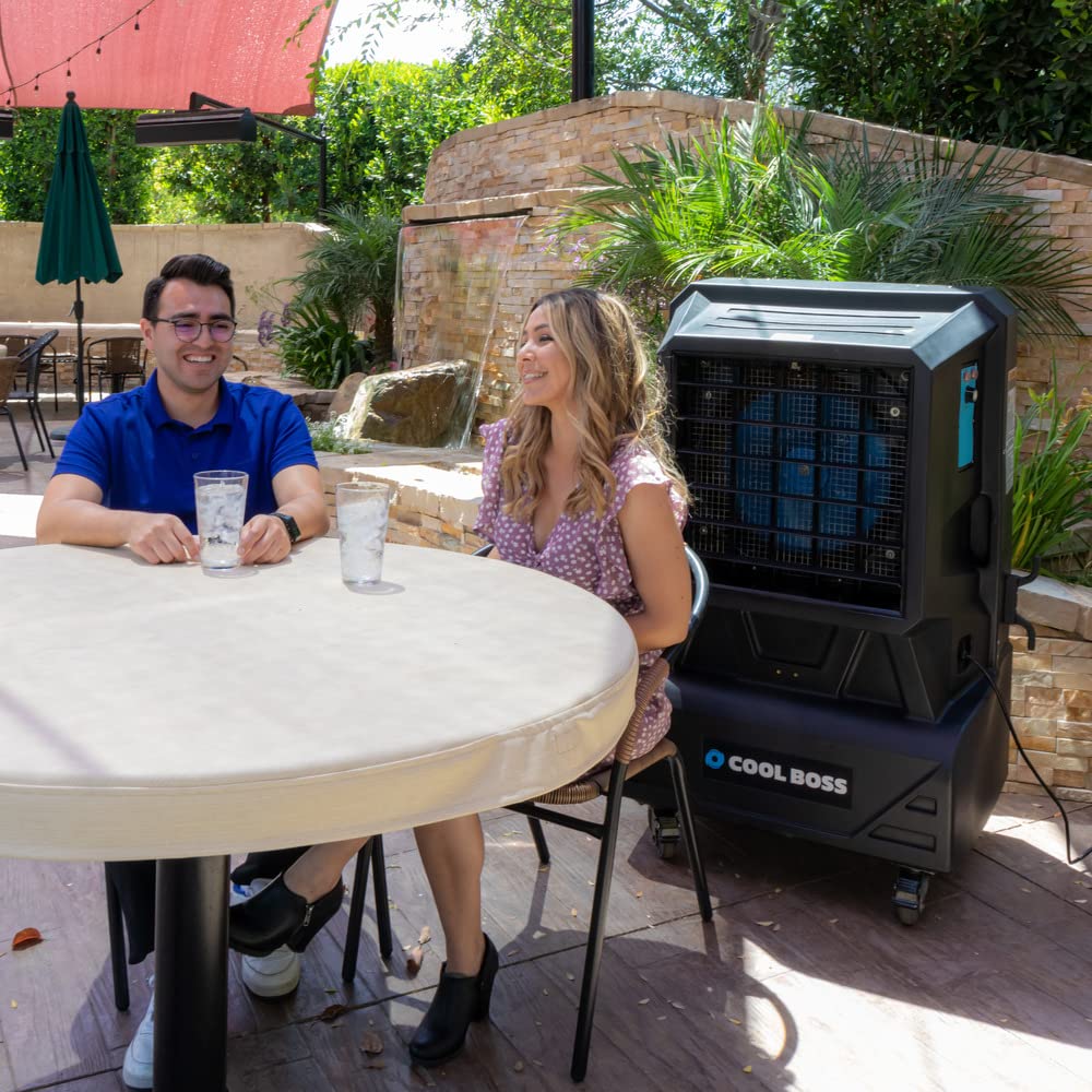 BendPak Cool Boss Evaporative Air Cooler, 15-Gallon Auto-Refill Reservoir, 1,850 CFM, Covers 650 Sq. Ft., 3-Speed Fan with Auto Swing Louvers, for Patio, Garage, Commercial or Home Use - Image 4
