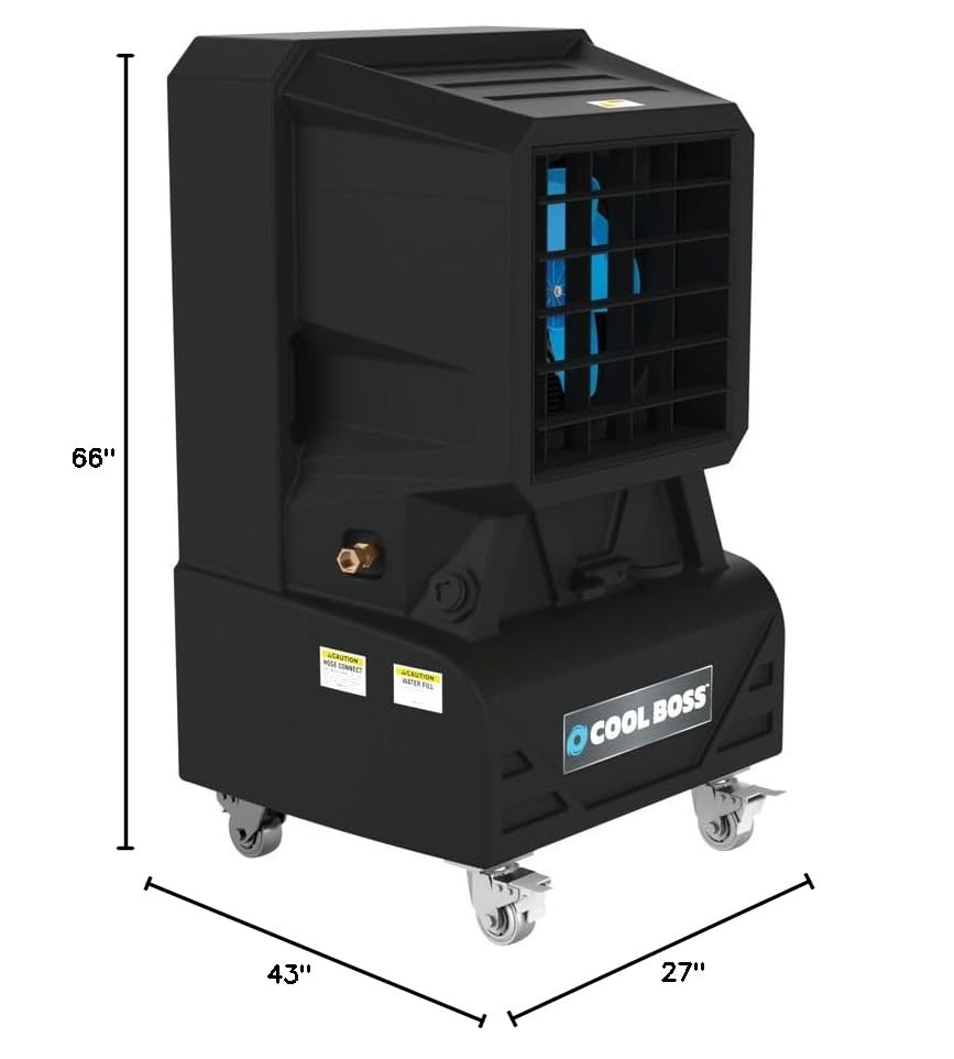 BendPak Cool Boss Evaporative Air Cooler, 50-Gallon Auto-Refill Reservoir, 7,540 CFM, Covers 4,150 Sq. Ft., for Indoor/Outdoor, Patio, Garage, Commercial Use - Image 10