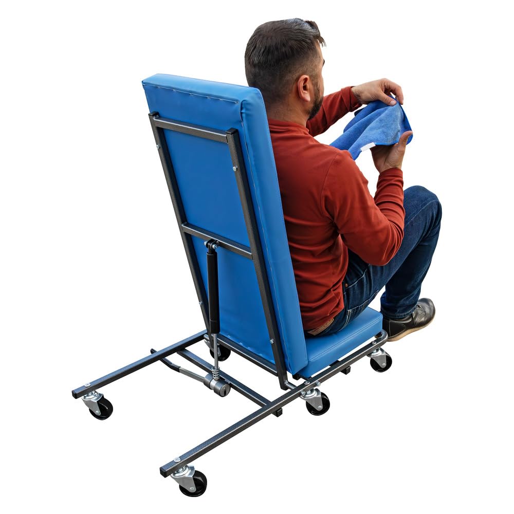 BendPak Garage/Shop/Home Adjustable Ergonomic Low Profile Gliding - Sturdy Rolling Work Chair - Image 5