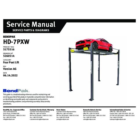 BendPak- HD-7PXW - 7000lb Capacity/Super Tall/Four Post Lift/Vehicle/Car/Auto Display Platform Dealers/Dealerships/Garage/Shop - Image 5
