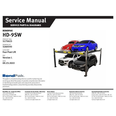 BendPak HD-9SW - 9000lb Capacity 4 Post Super Wide Car/Vehicle/Automobile Stacker Storage Parking Lift Home/Garage/Shop/Mechanic - (220V) - Image 7